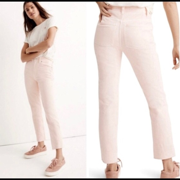 Madewell Denim - Madewell | Pink High Waist Frayed Hem Crop Jeans